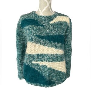 Vintage Wool Blend Conspiracy Sweater Size Medium Gorgeous Knit Pattern Korea